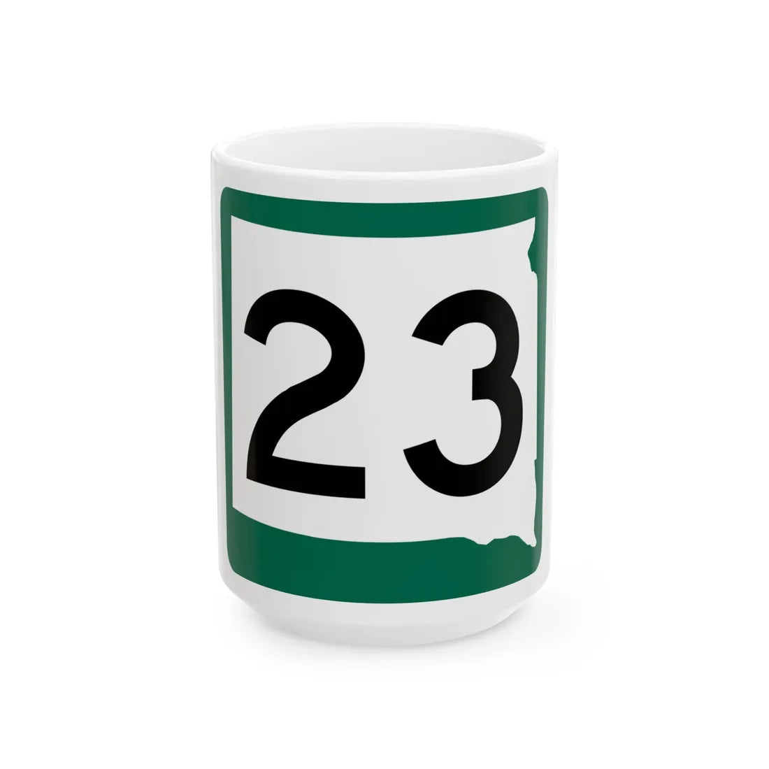 SD 23 (South Dakota) (Road Sign) White Coffee Mug 15oz - Go Mug Yourself