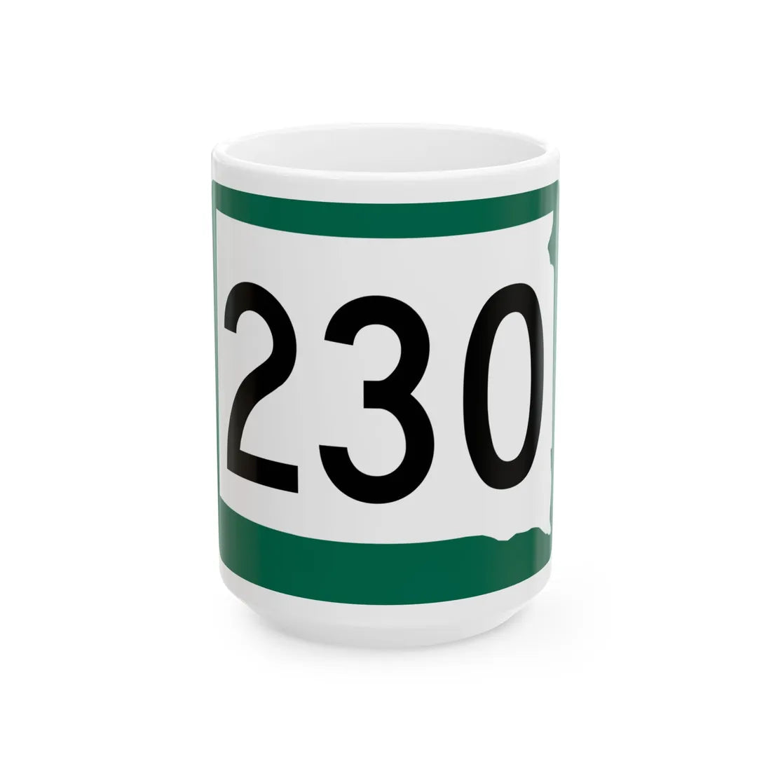 SD 230 (South Dakota) (Road Sign) White Coffee Mug 15oz - Go Mug Yourself