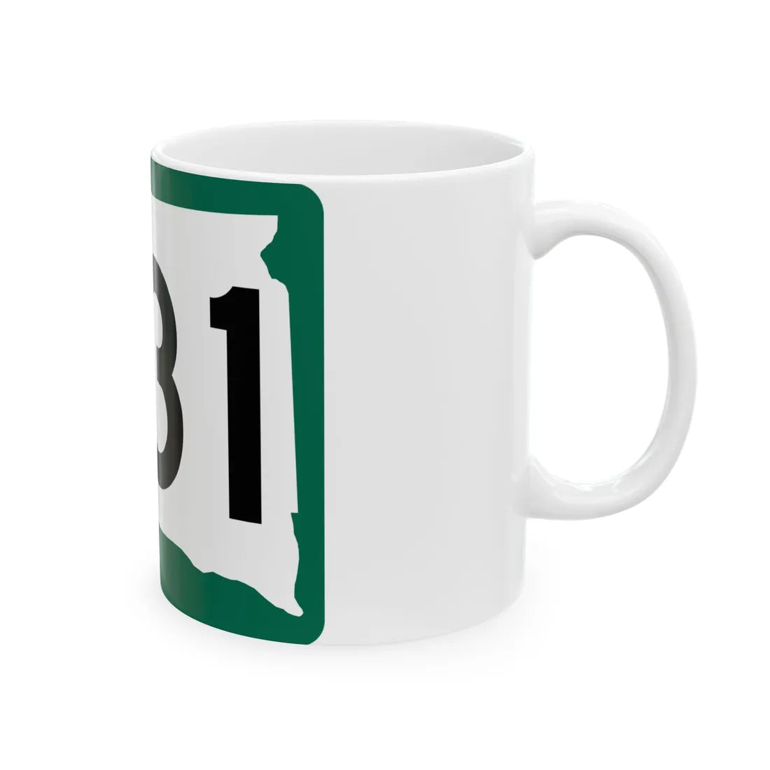 SD 231 (South Dakota) (Road Sign) White Coffee Mug - Go Mug Yourself
