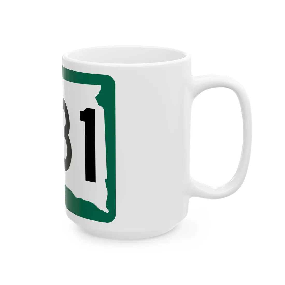 SD 231 (South Dakota) (Road Sign) White Coffee Mug - Go Mug Yourself