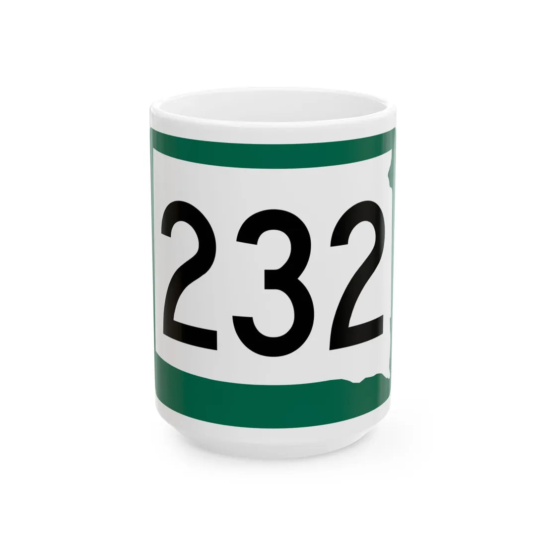 SD 232 (South Dakota) (Road Sign) White Coffee Mug 15oz - Go Mug Yourself