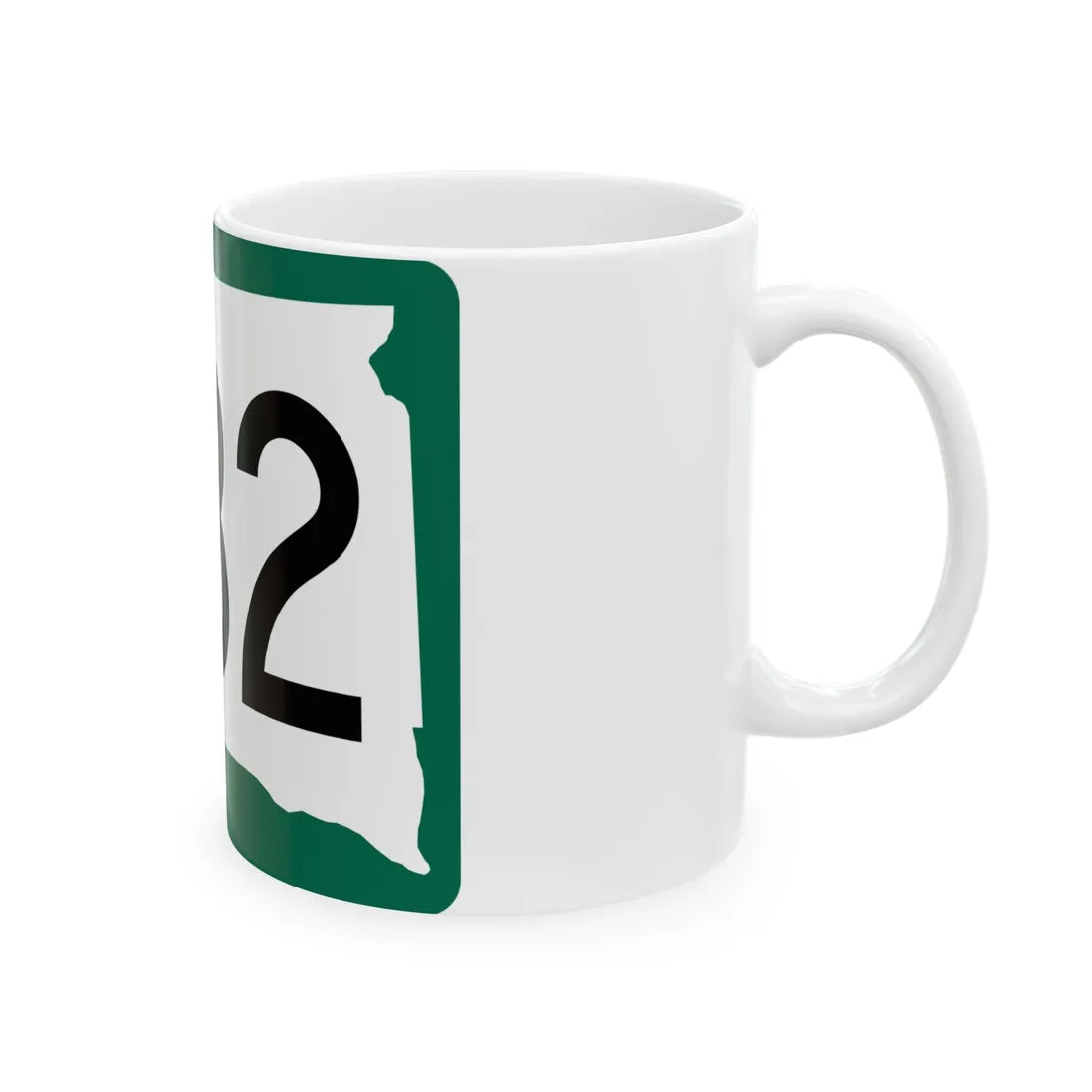 SD 232 (South Dakota) (Road Sign) White Coffee Mug - Go Mug Yourself