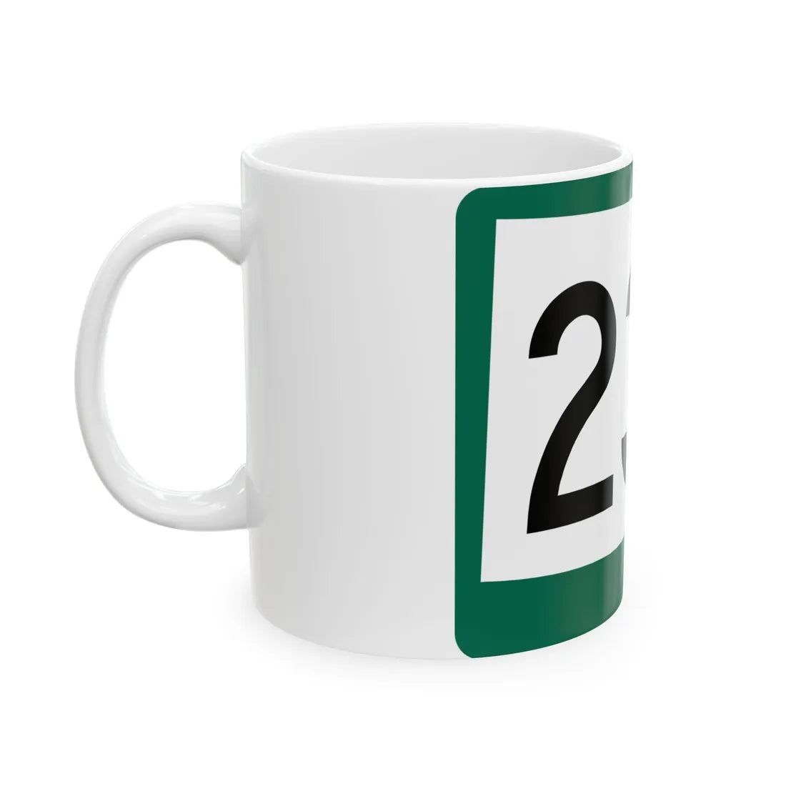 SD 235 (South Dakota) (Road Sign) White Coffee Mug - Go Mug Yourself