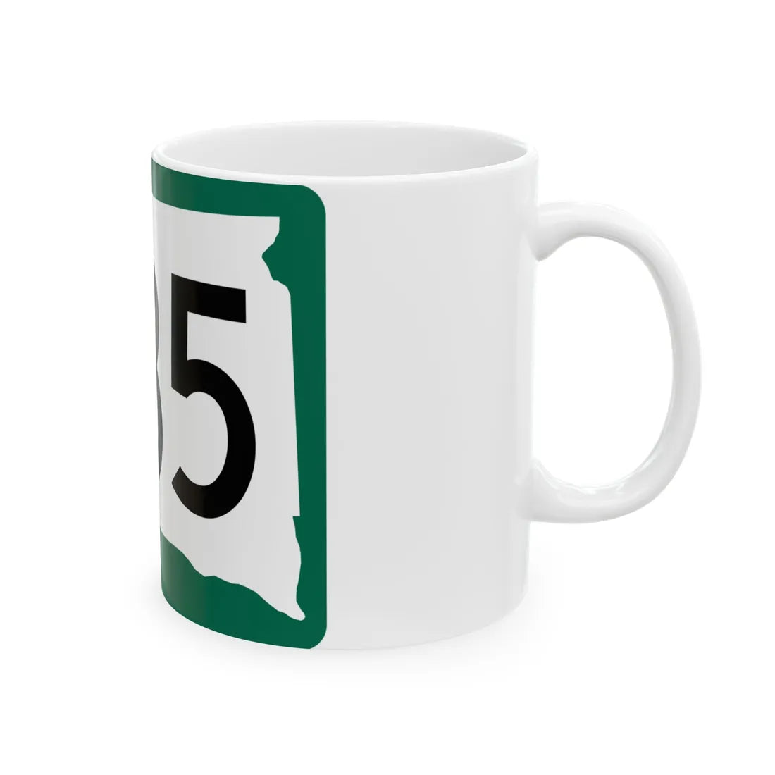 SD 235 (South Dakota) (Road Sign) White Coffee Mug - Go Mug Yourself