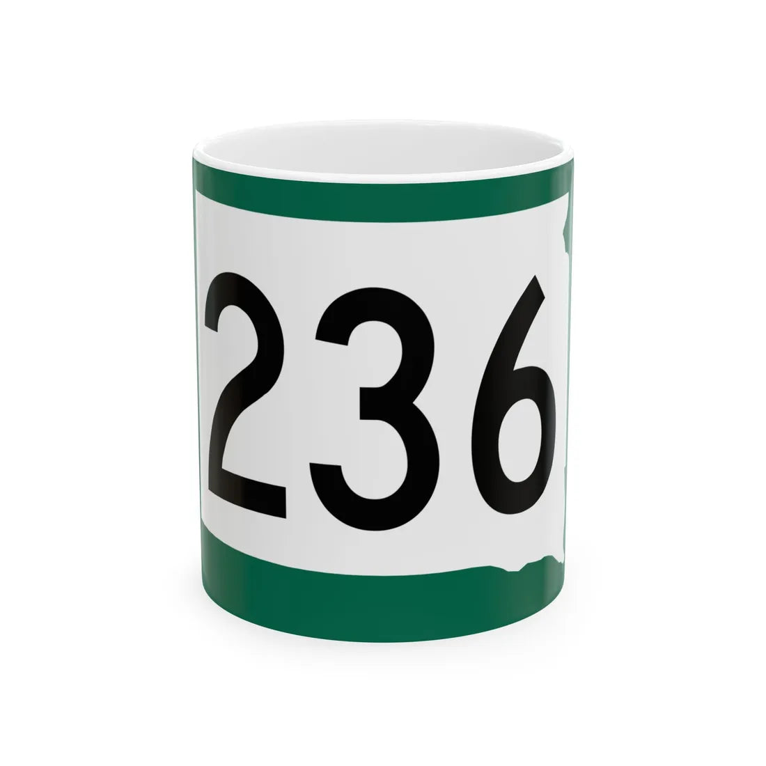 SD 236 (South Dakota) (Road Sign) White Coffee Mug 11oz - Go Mug Yourself