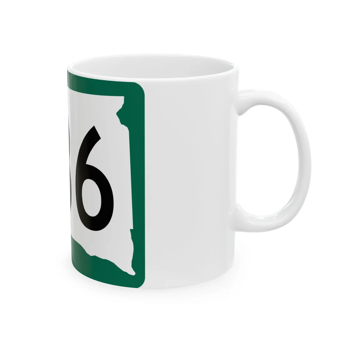 SD 236 (South Dakota) (Road Sign) White Coffee Mug - Go Mug Yourself
