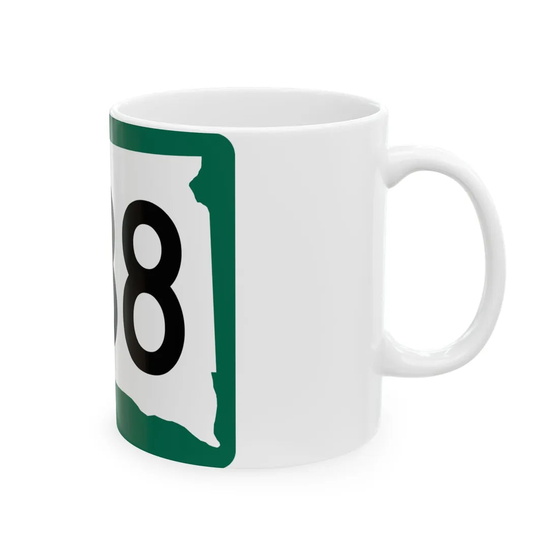 SD 238 (South Dakota) (Road Sign) White Coffee Mug - Go Mug Yourself