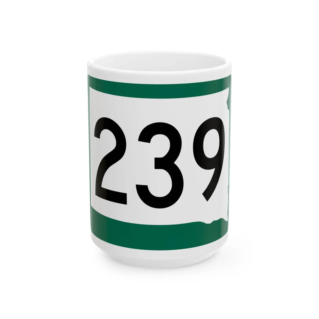 SD 239 (South Dakota) (Road Sign) White Coffee Mug 15oz - Go Mug Yourself