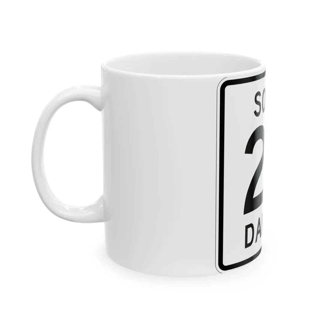SD 24 1950 (South Dakota) (Road Sign) White Coffee Mug - Go Mug Yourself