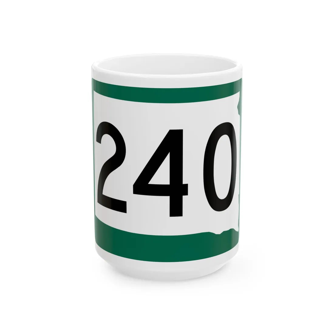 SD 240 (South Dakota) (Road Sign) White Coffee Mug 15oz - Go Mug Yourself