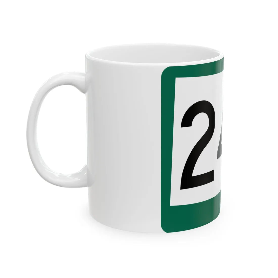 SD 240 (South Dakota) (Road Sign) White Coffee Mug - Go Mug Yourself