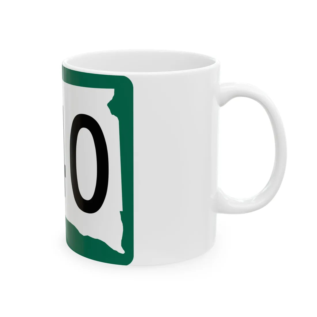SD 240 (South Dakota) (Road Sign) White Coffee Mug - Go Mug Yourself