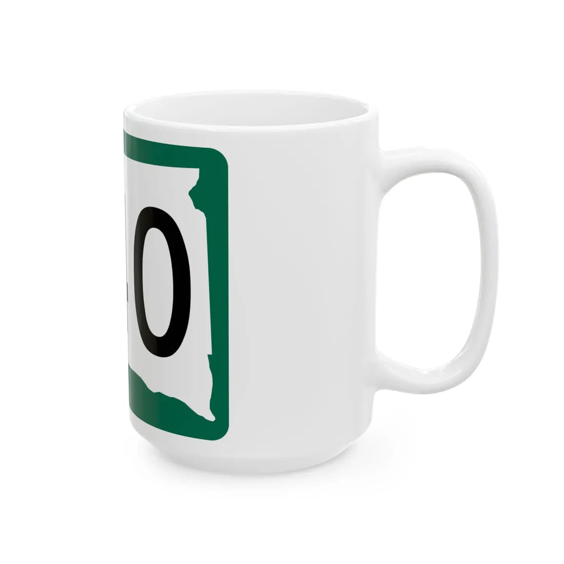 SD 240 (South Dakota) (Road Sign) White Coffee Mug - Go Mug Yourself