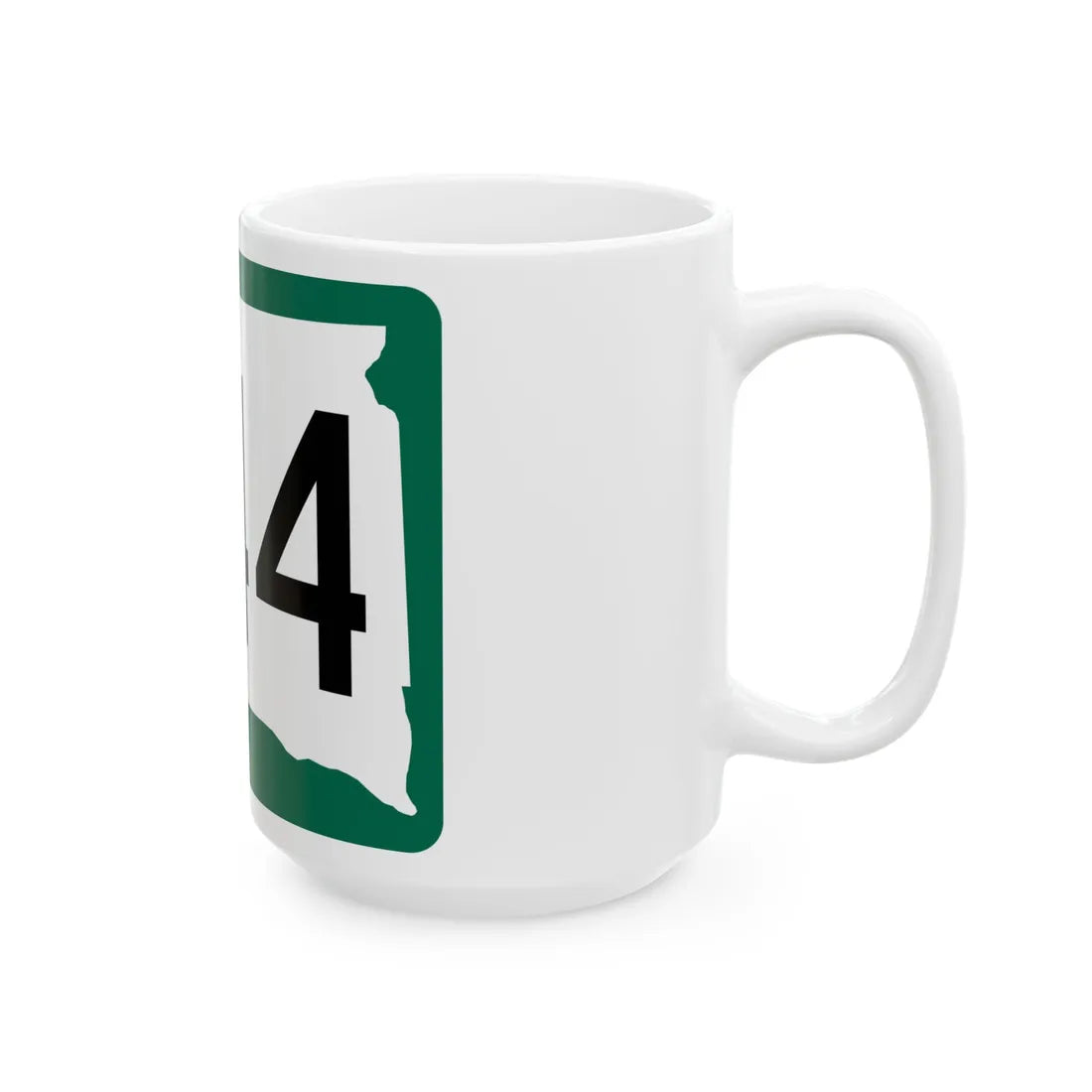 SD 244 (South Dakota) (Road Sign) White Coffee Mug - Go Mug Yourself