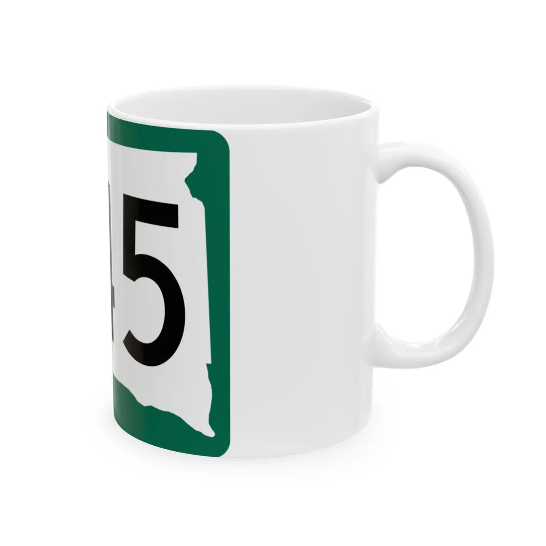 SD 245 (South Dakota) (Road Sign) White Coffee Mug - Go Mug Yourself