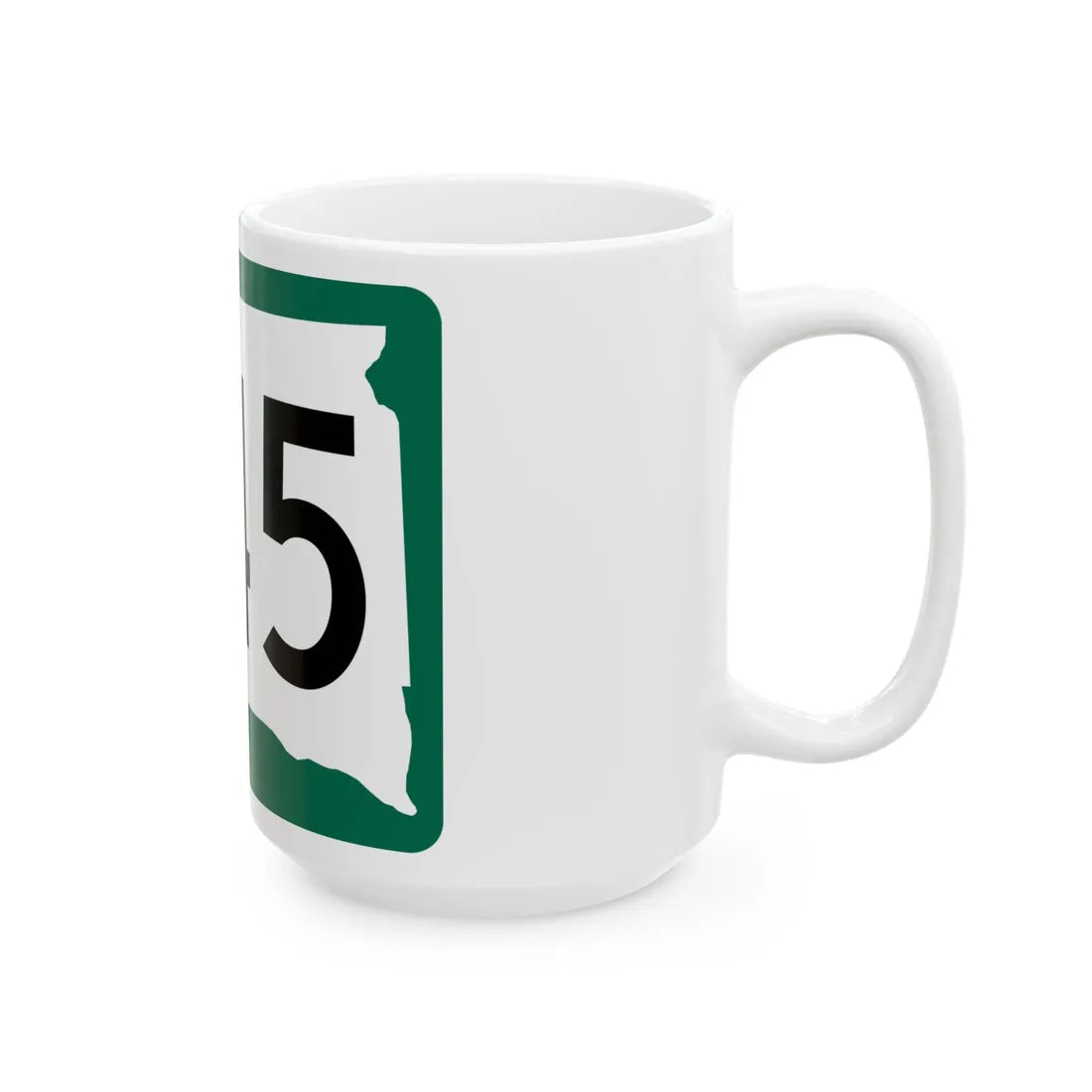 SD 245 (South Dakota) (Road Sign) White Coffee Mug - Go Mug Yourself