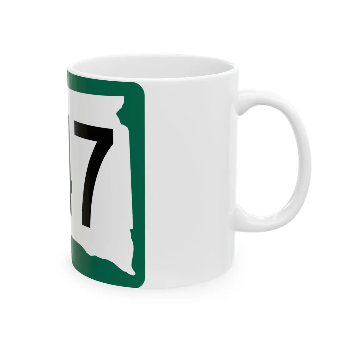 SD 247 (South Dakota) (Road Sign) White Coffee Mug - Go Mug Yourself