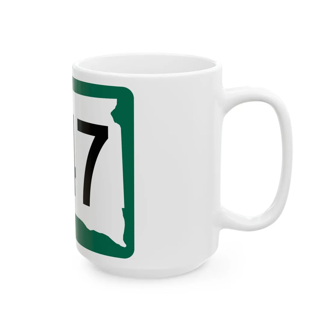 SD 247 (South Dakota) (Road Sign) White Coffee Mug - Go Mug Yourself