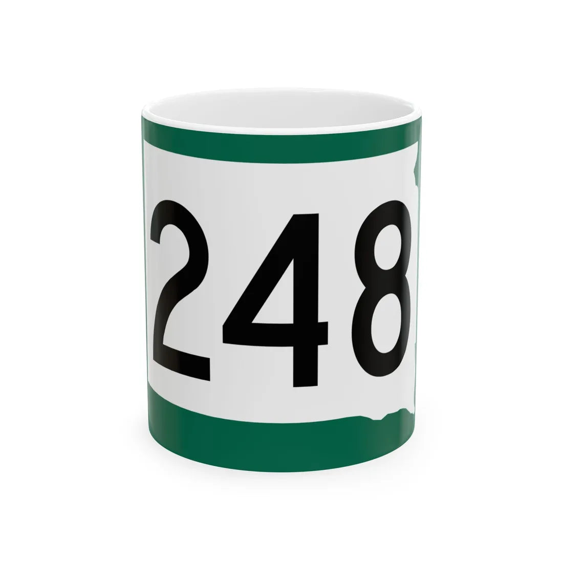 SD 248 (South Dakota) (Road Sign) White Coffee Mug 11oz - Go Mug Yourself