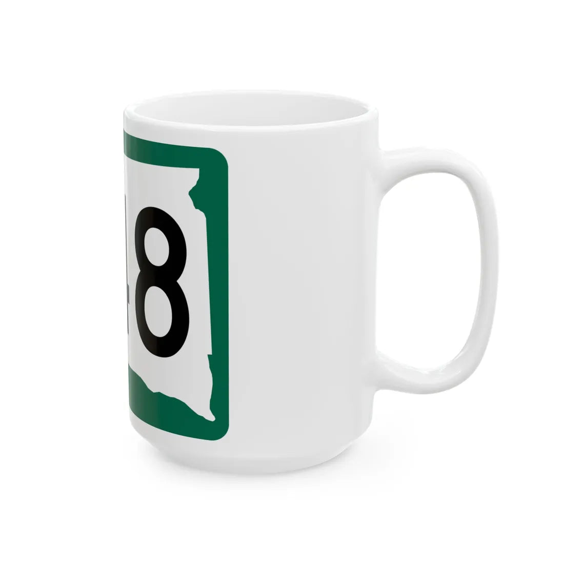 SD 248 (South Dakota) (Road Sign) White Coffee Mug - Go Mug Yourself