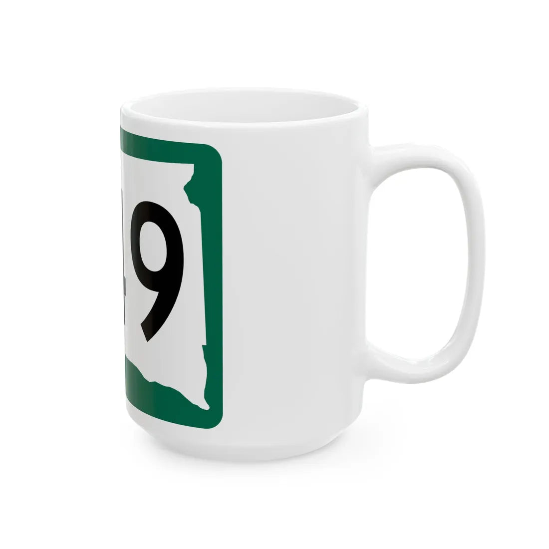 SD 249 (South Dakota) (Road Sign) White Coffee Mug - Go Mug Yourself