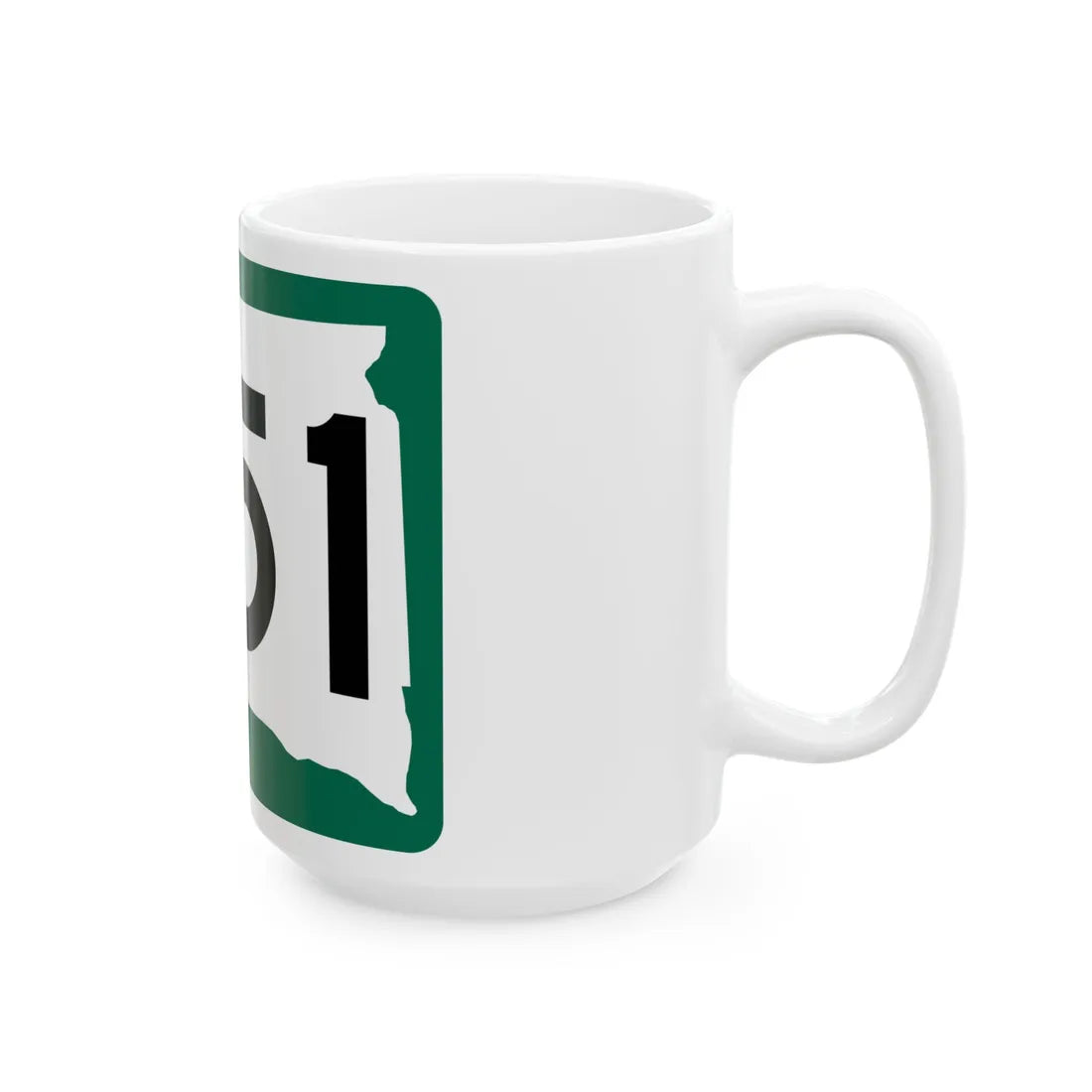 SD 251 (South Dakota) (Road Sign) White Coffee Mug - Go Mug Yourself