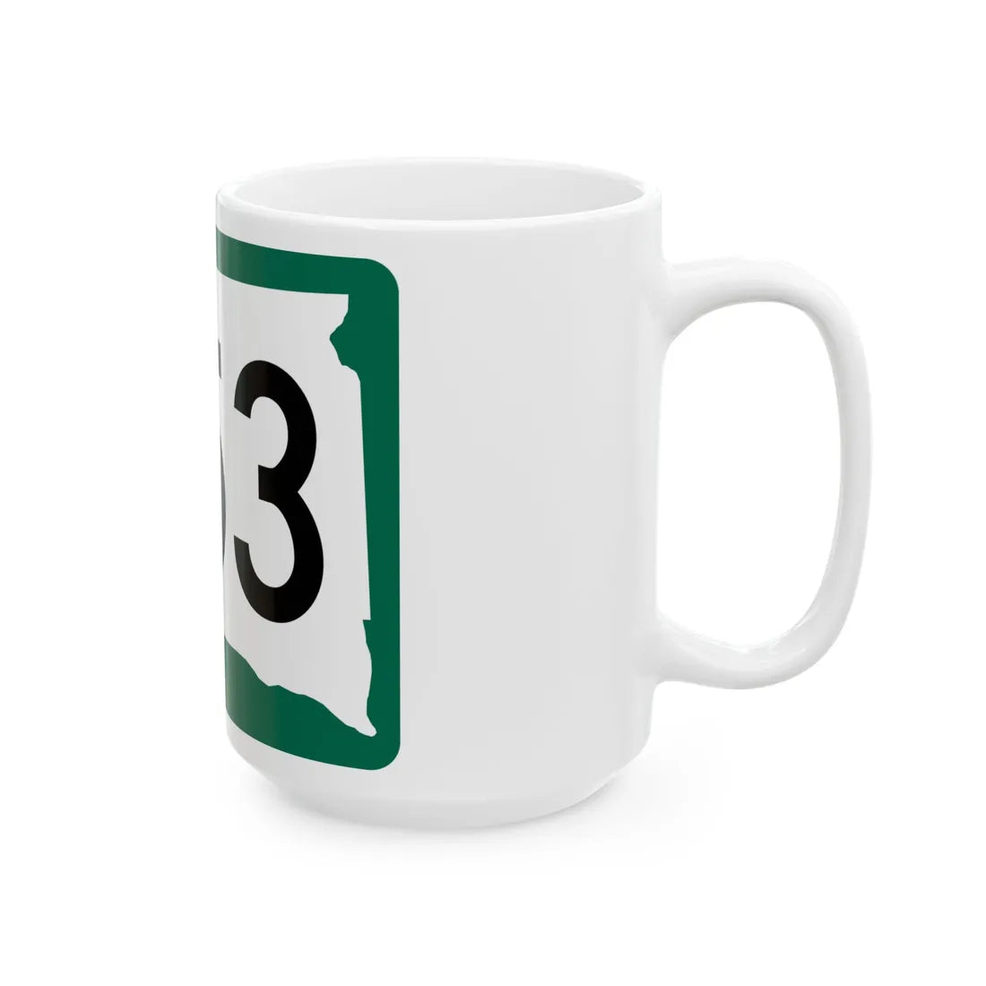 SD 253 (South Dakota) (Road Sign) White Coffee Mug - Go Mug Yourself
