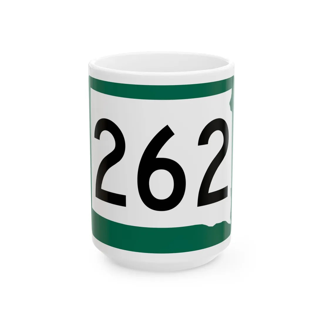 SD 262 (South Dakota) (Road Sign) White Coffee Mug 15oz - Go Mug Yourself