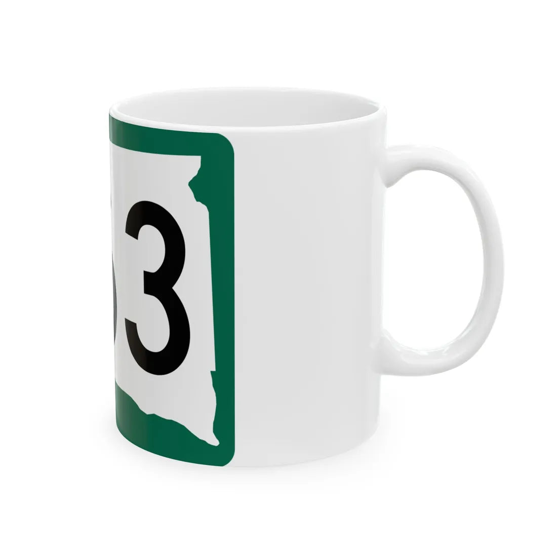 SD 263 (South Dakota) (Road Sign) White Coffee Mug - Go Mug Yourself