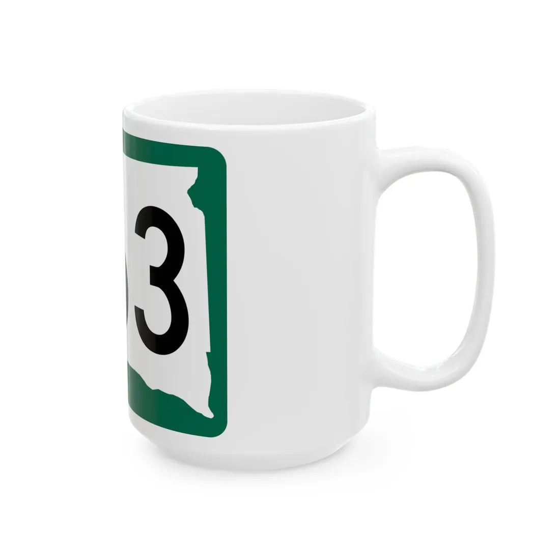 SD 263 (South Dakota) (Road Sign) White Coffee Mug - Go Mug Yourself