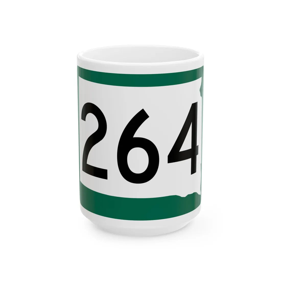 SD 264 (South Dakota) (Road Sign) White Coffee Mug 15oz - Go Mug Yourself