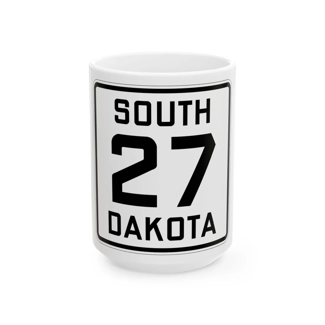 SD 27 1926 (South Dakota) (Road Sign) White Coffee Mug 15oz - Go Mug Yourself