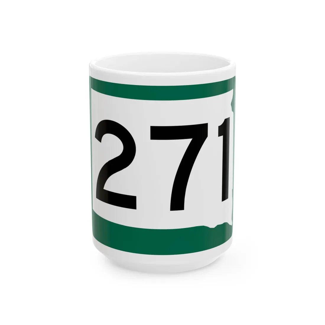 SD 271 (South Dakota) (Road Sign) White Coffee Mug 15oz - Go Mug Yourself