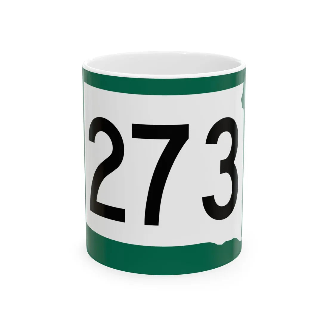 SD 273 (South Dakota) (Road Sign) White Coffee Mug 11oz - Go Mug Yourself