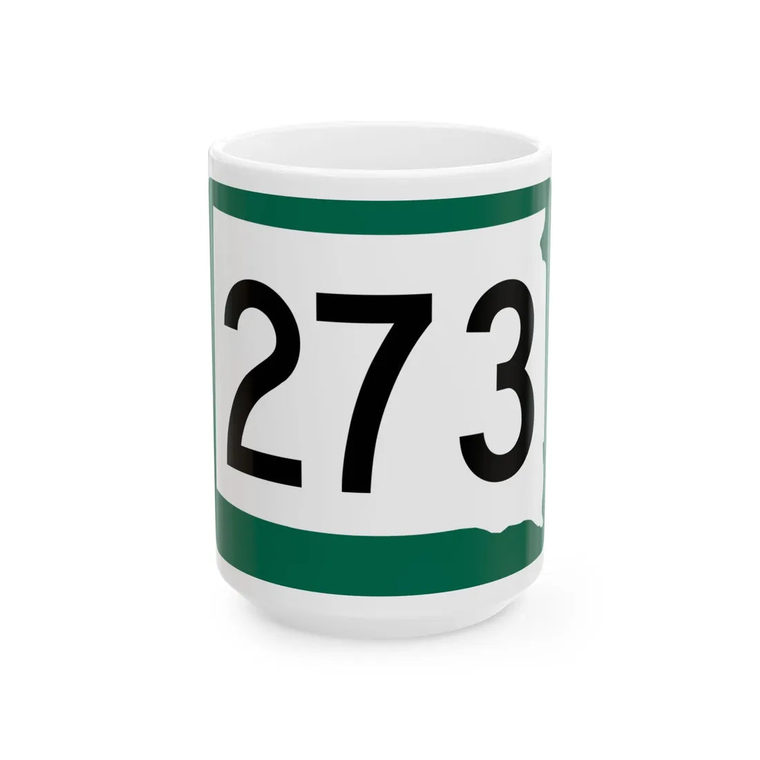 SD 273 (South Dakota) (Road Sign) White Coffee Mug 15oz - Go Mug Yourself