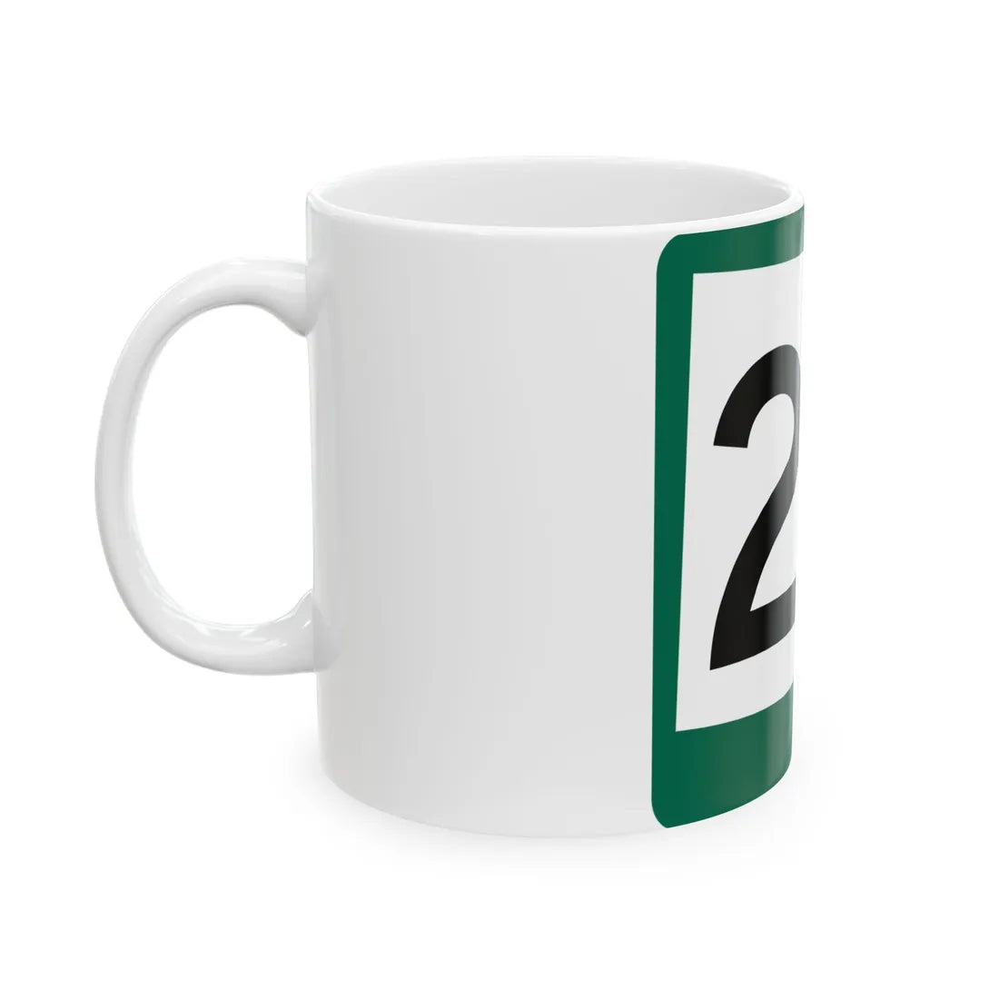 SD 28 (South Dakota) (Road Sign) White Coffee Mug - Go Mug Yourself