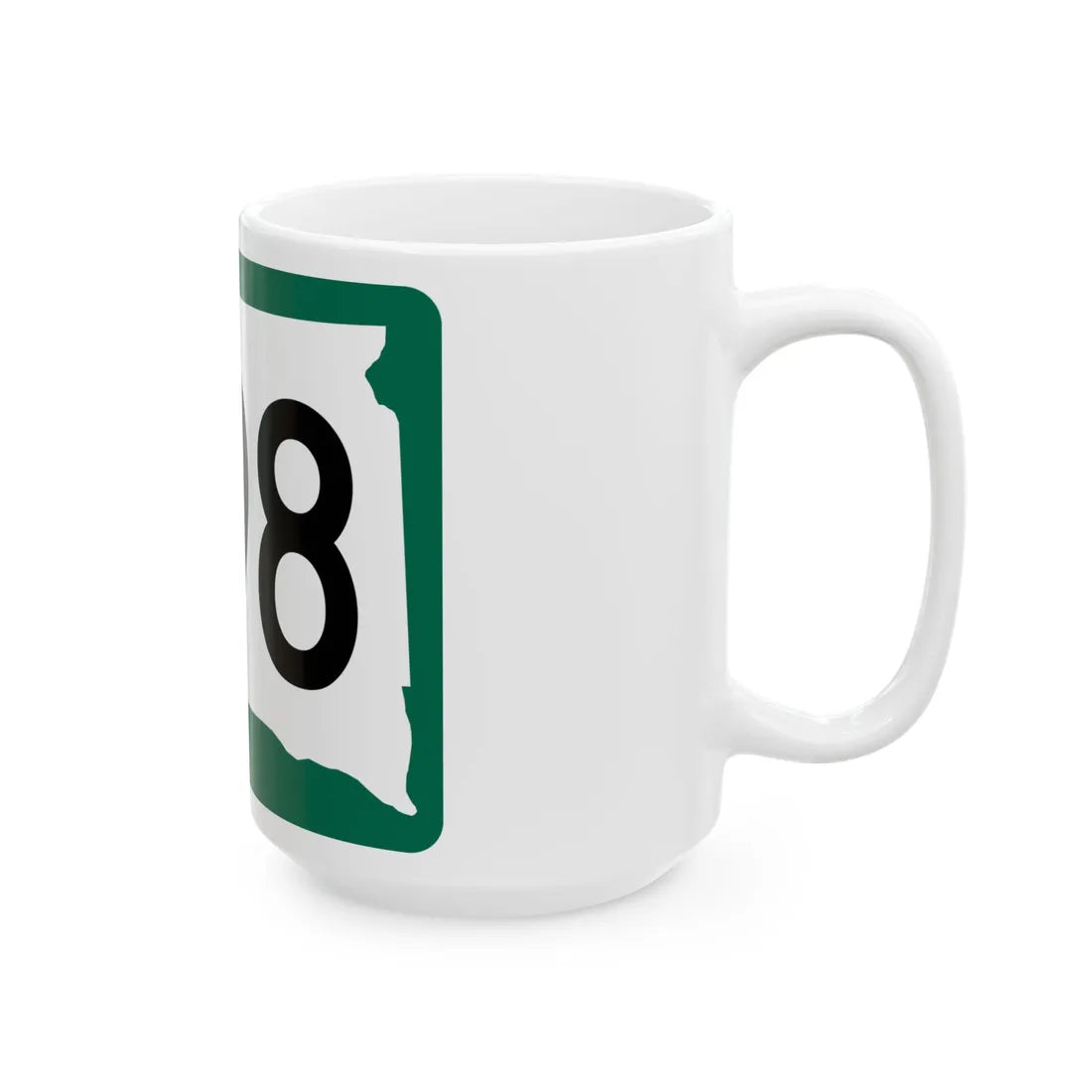 SD 298 (South Dakota) (Road Sign) White Coffee Mug - Go Mug Yourself