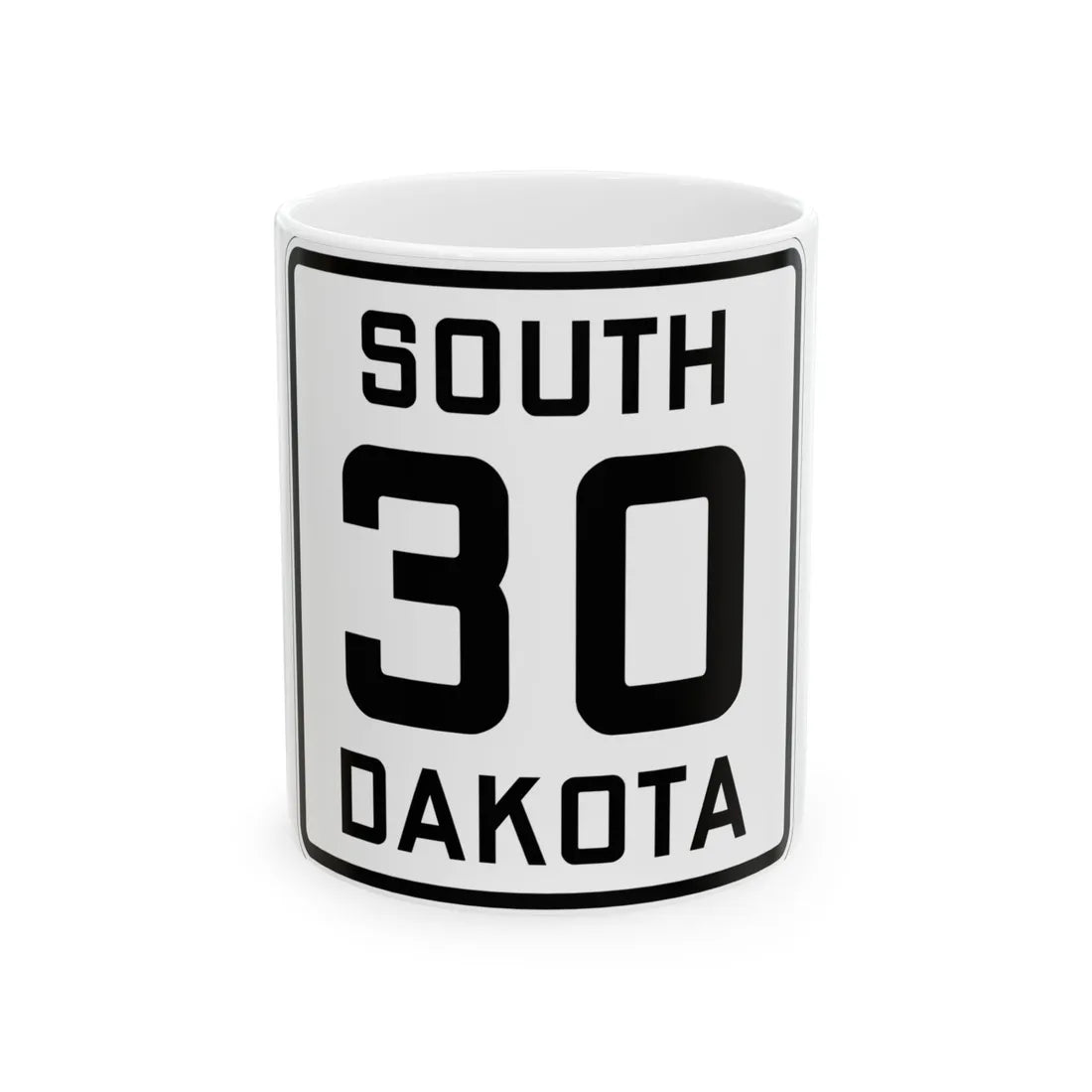 SD 30 1926 (South Dakota) (Road Sign) White Coffee Mug 11oz - Go Mug Yourself
