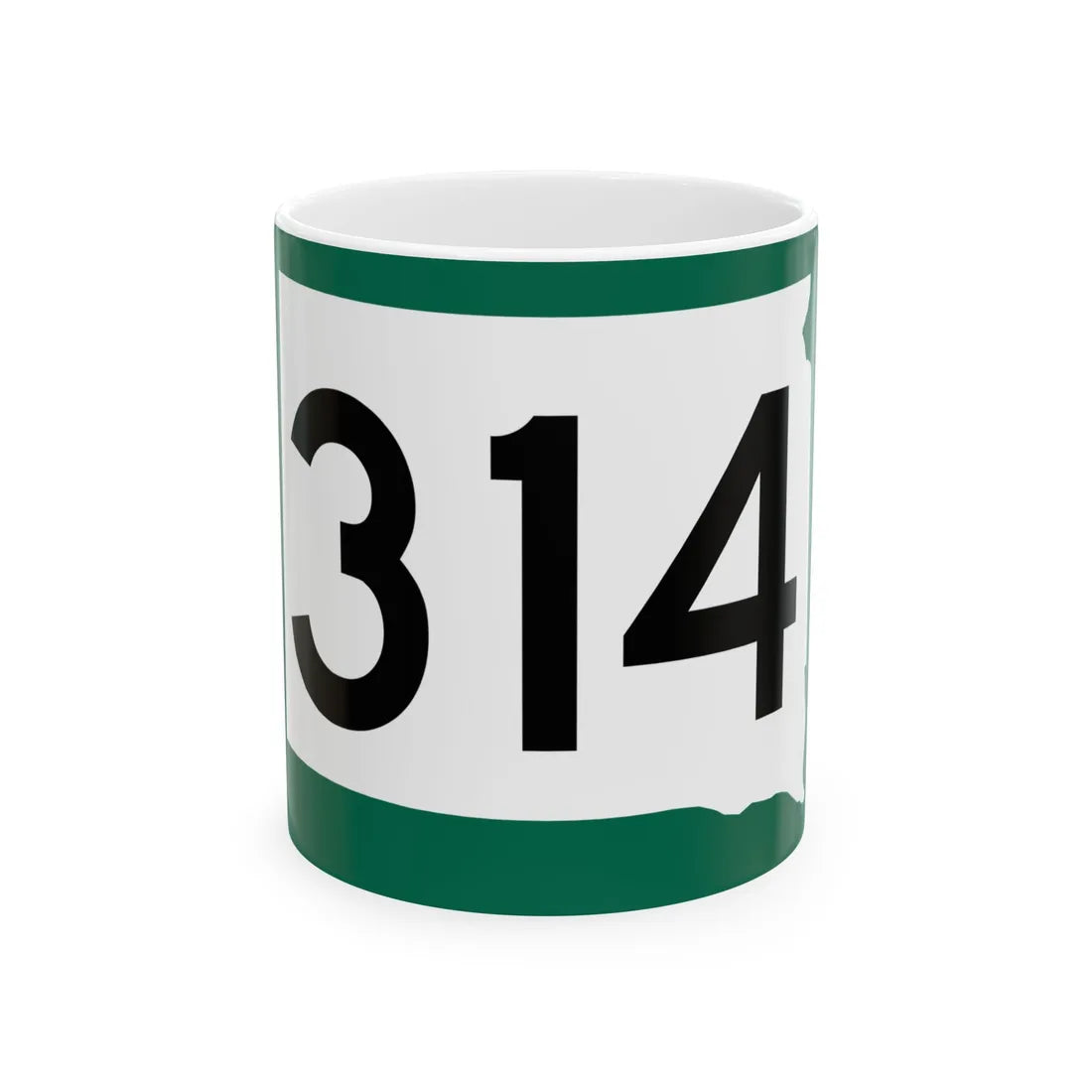SD 314 (South Dakota) (Road Sign) White Coffee Mug 11oz - Go Mug Yourself