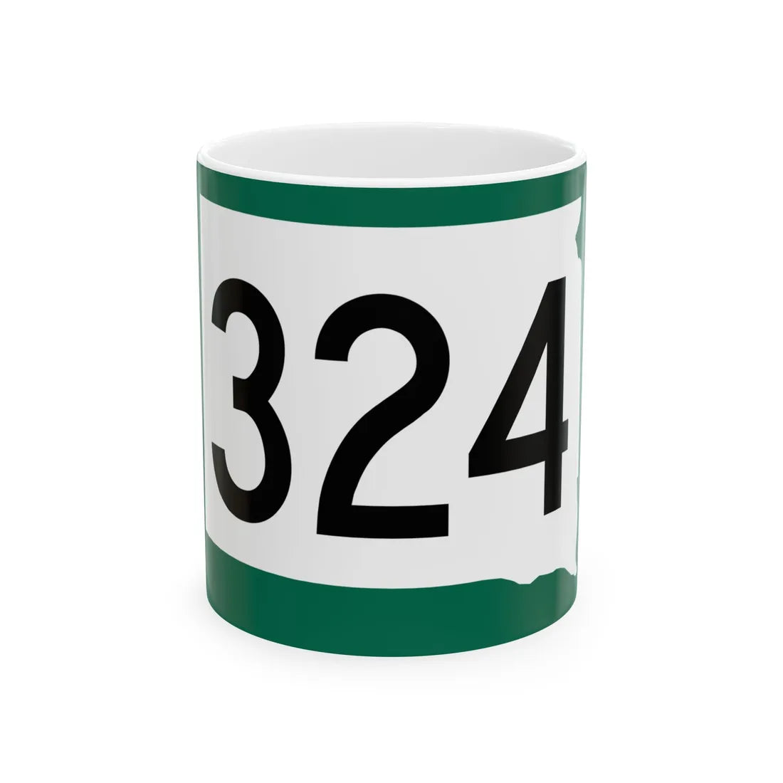 SD 324 (South Dakota) (Road Sign) White Coffee Mug 11oz - Go Mug Yourself