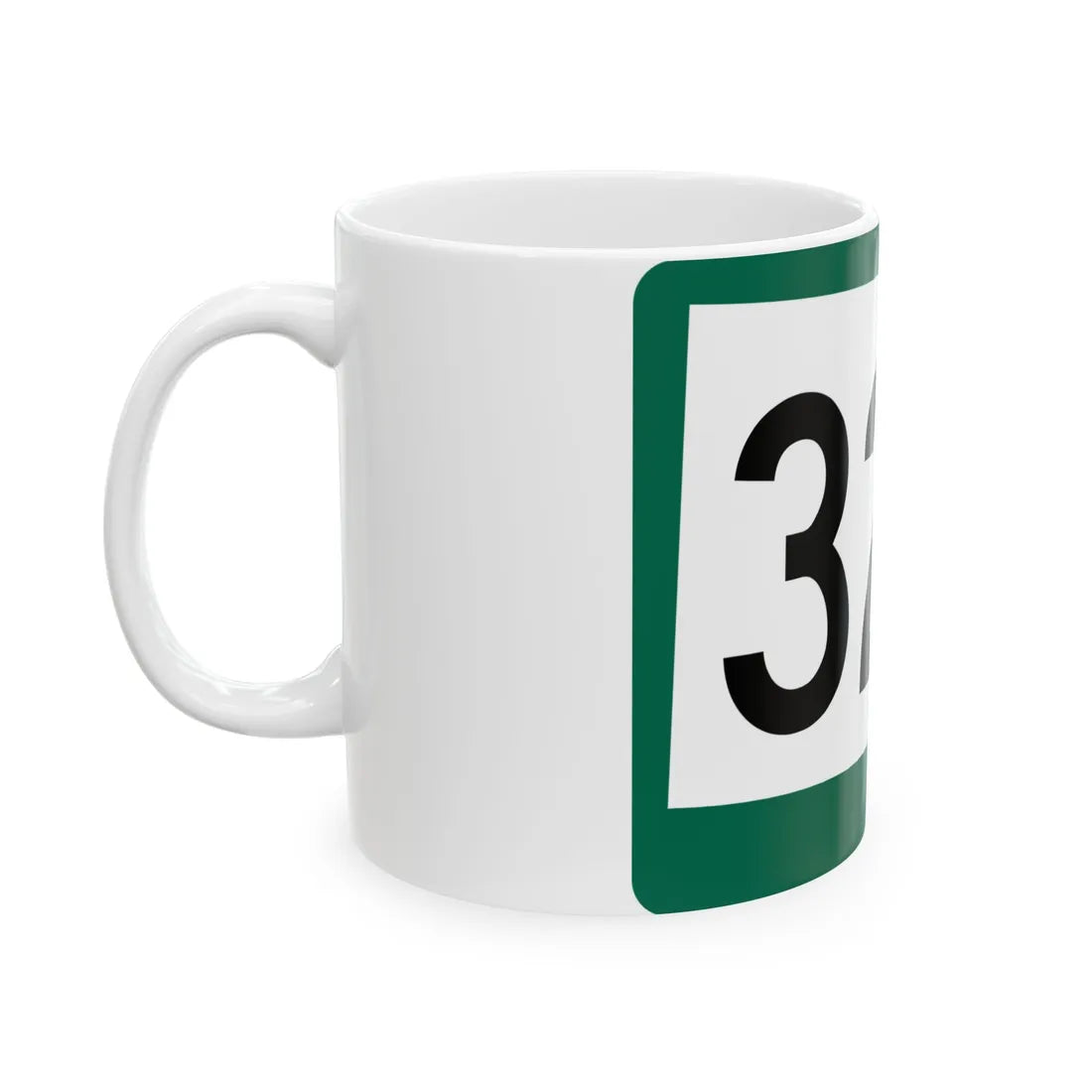SD 324 (South Dakota) (Road Sign) White Coffee Mug - Go Mug Yourself