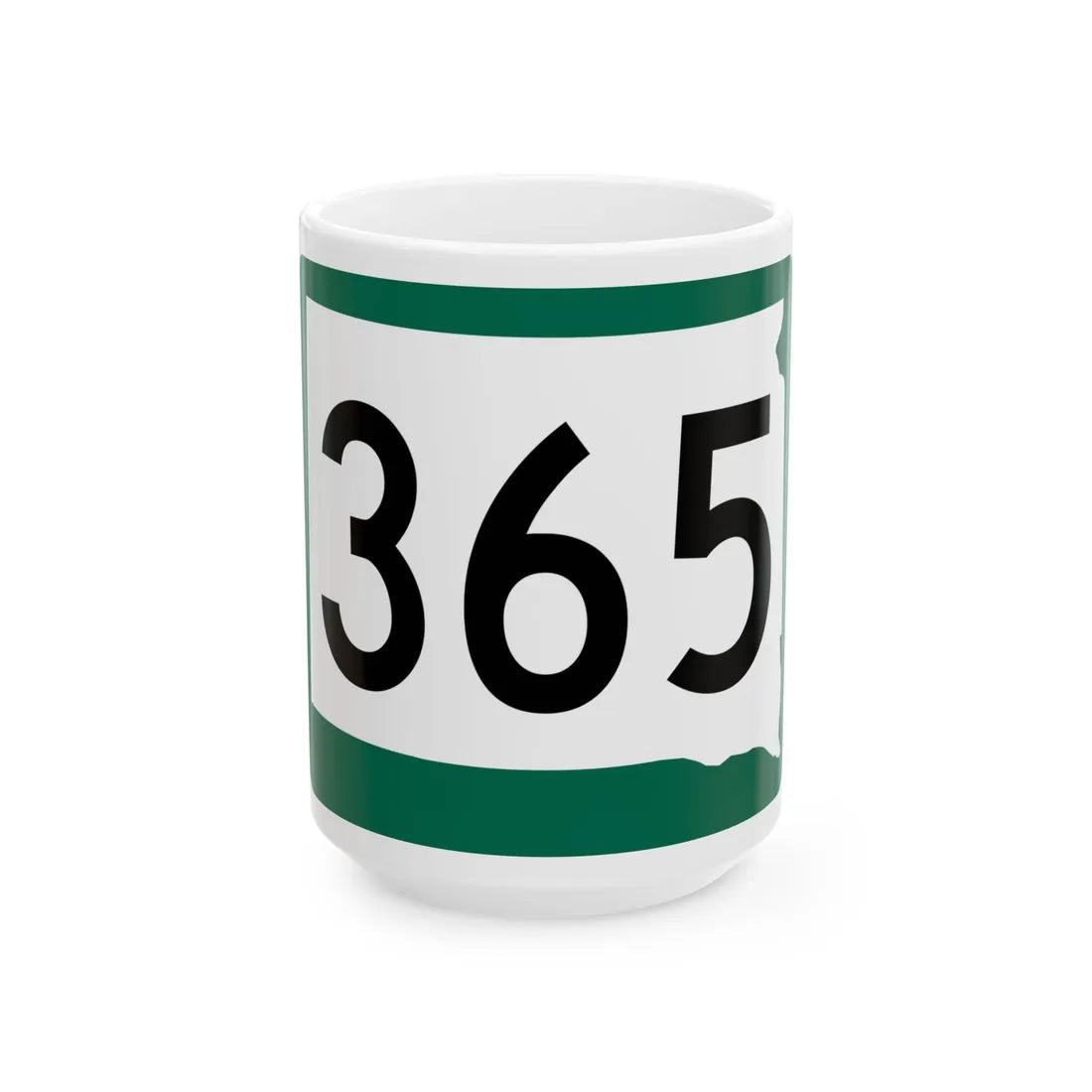 SD 365 (South Dakota) (Road Sign) White Coffee Mug 15oz - Go Mug Yourself