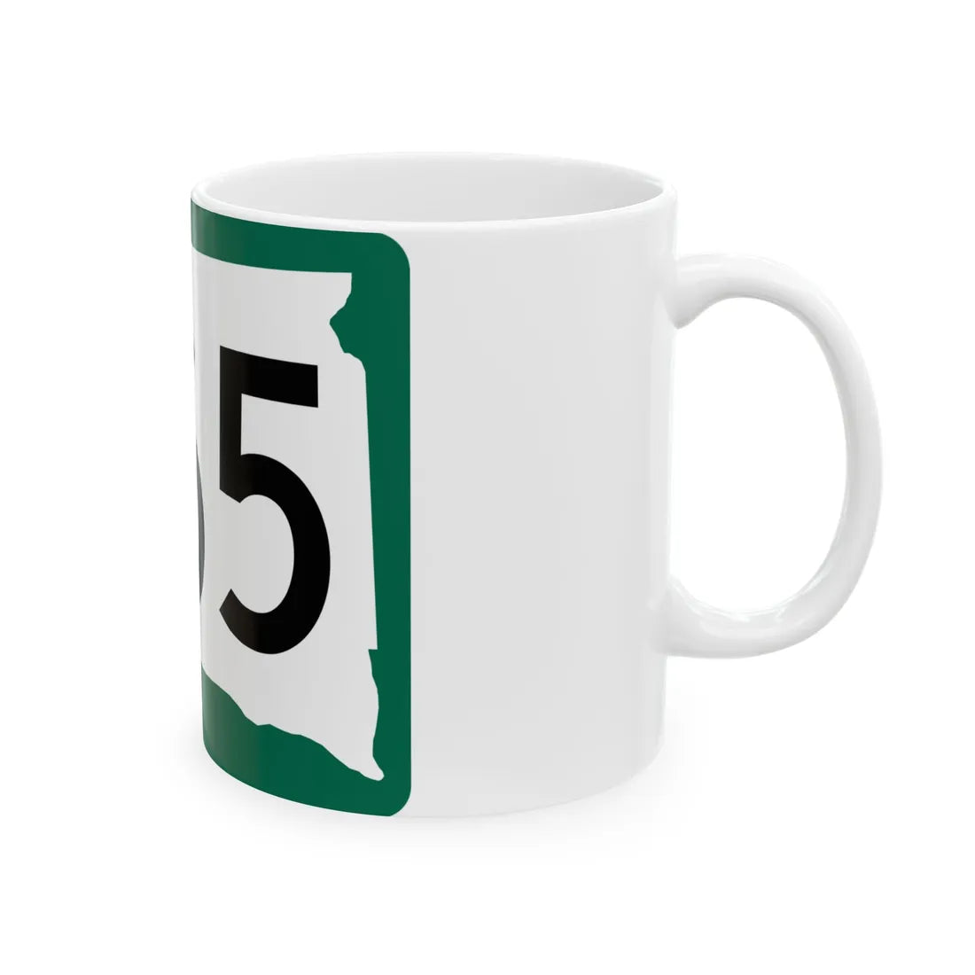 SD 365 (South Dakota) (Road Sign) White Coffee Mug - Go Mug Yourself