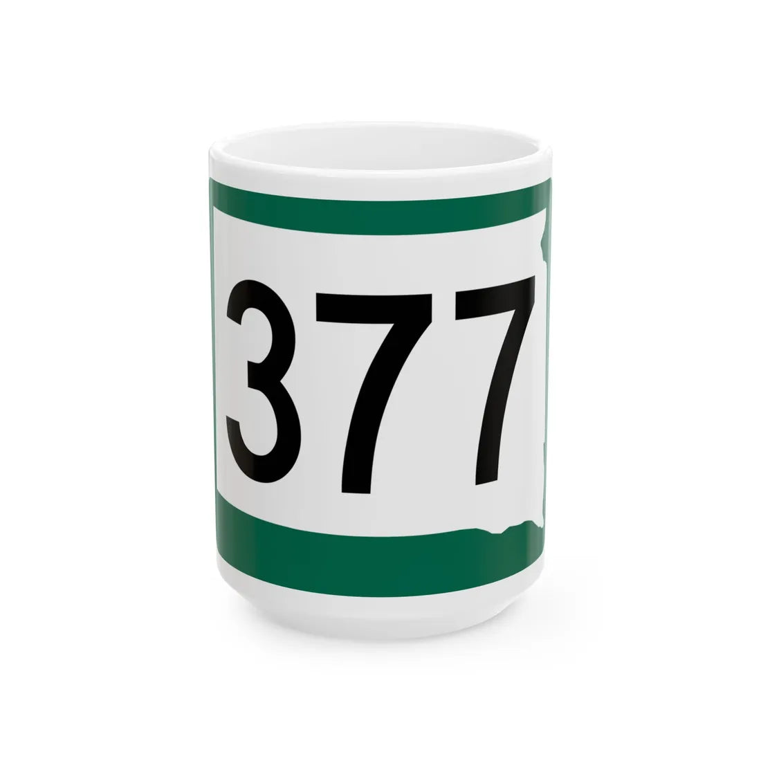 SD 377 (South Dakota) (Road Sign) White Coffee Mug 15oz - Go Mug Yourself