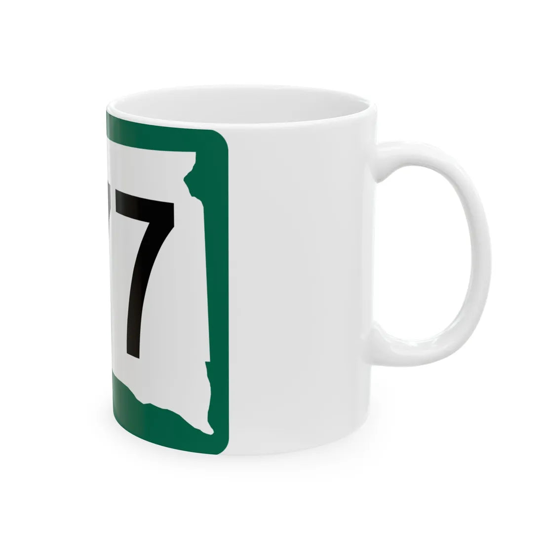 SD 377 (South Dakota) (Road Sign) White Coffee Mug - Go Mug Yourself