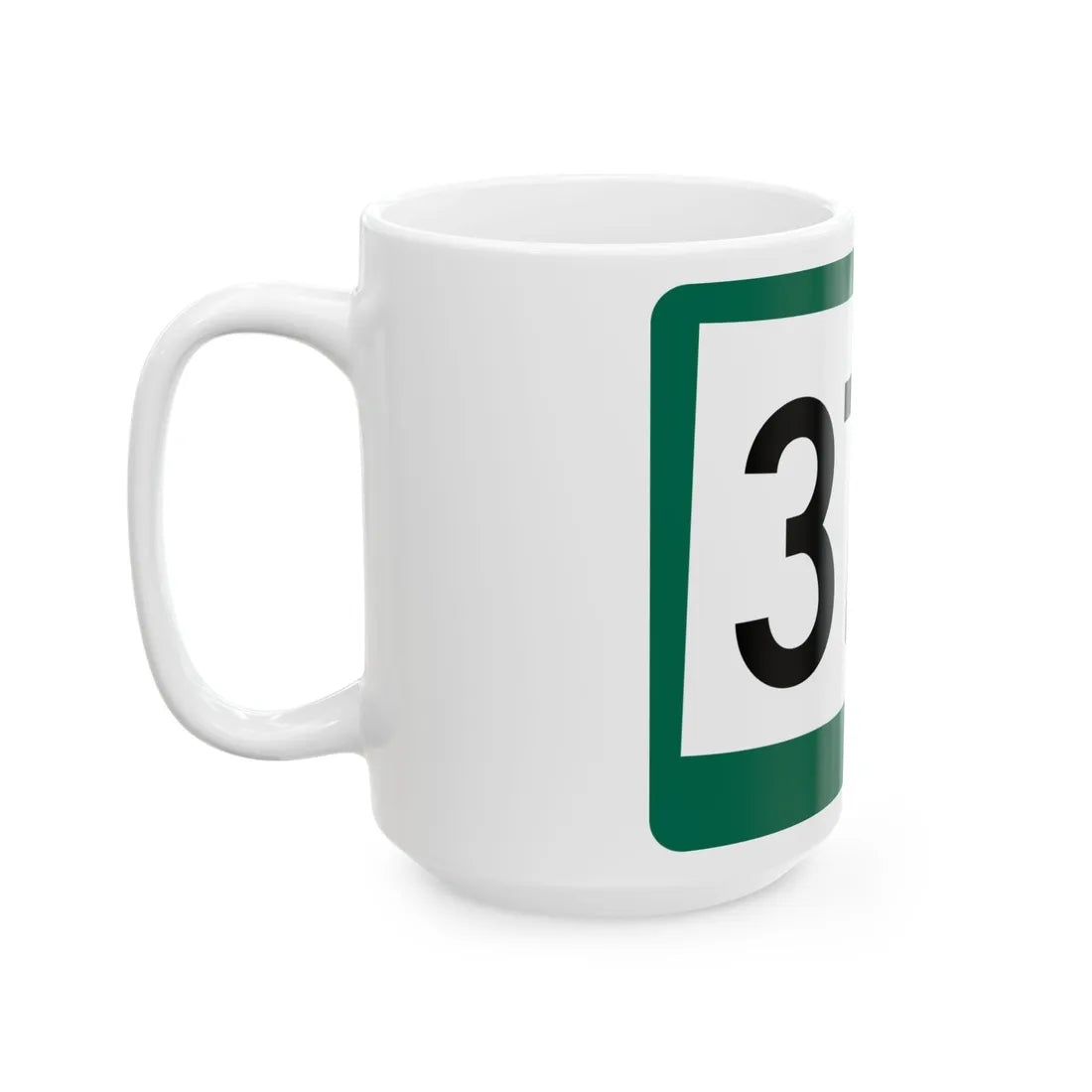 SD 377 (South Dakota) (Road Sign) White Coffee Mug - Go Mug Yourself