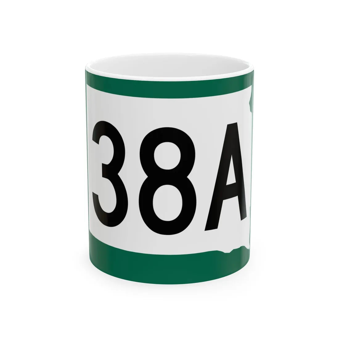 SD 38A (South Dakota) (Road Sign) White Coffee Mug 11oz - Go Mug Yourself