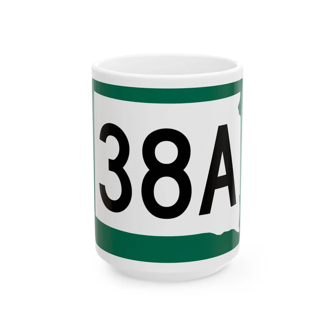 SD 38A (South Dakota) (Road Sign) White Coffee Mug 15oz - Go Mug Yourself