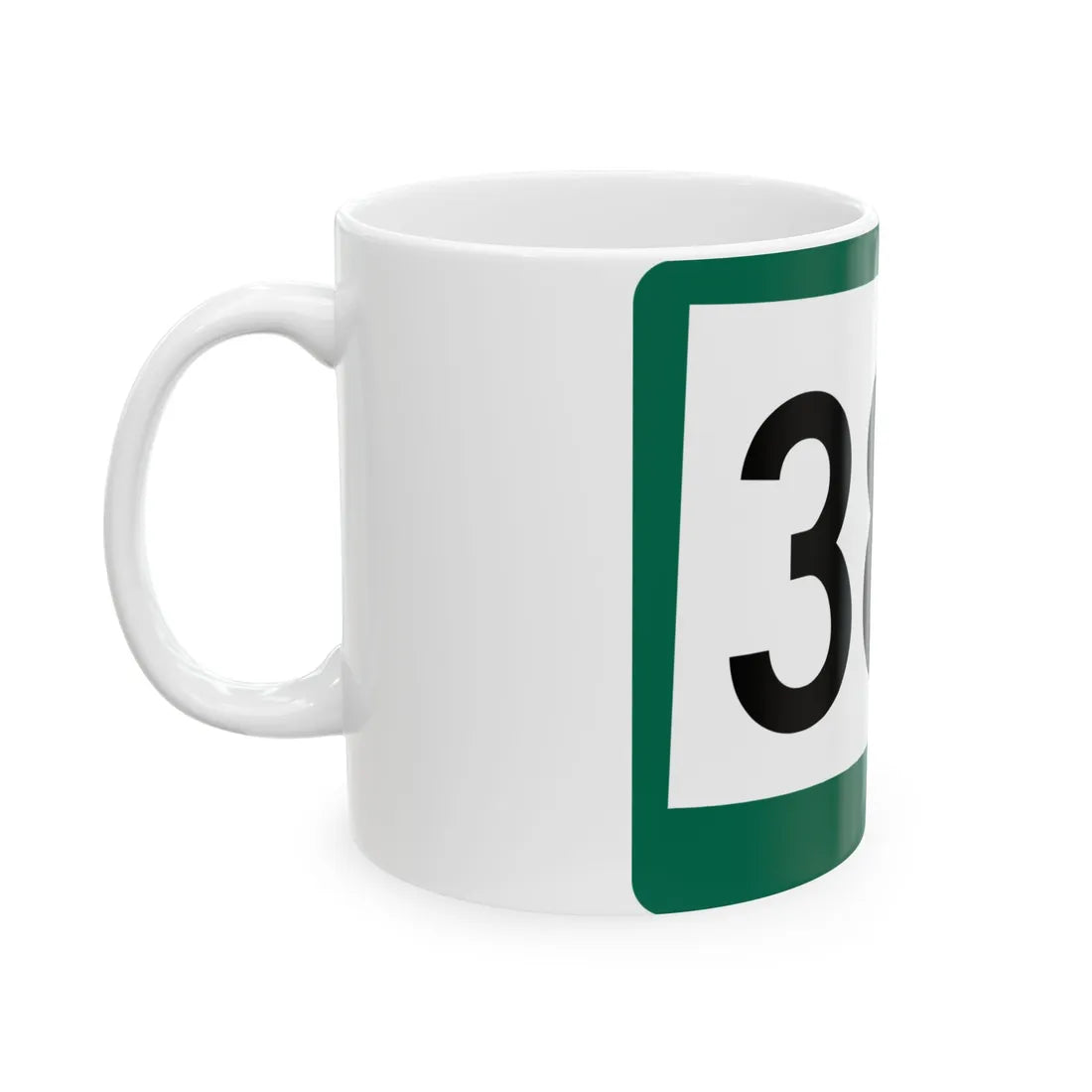 SD 38A (South Dakota) (Road Sign) White Coffee Mug - Go Mug Yourself