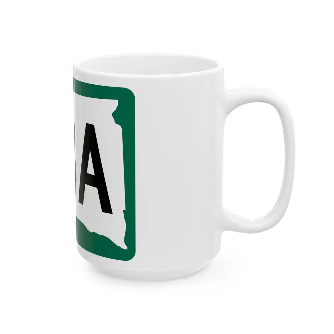 SD 38A (South Dakota) (Road Sign) White Coffee Mug - Go Mug Yourself